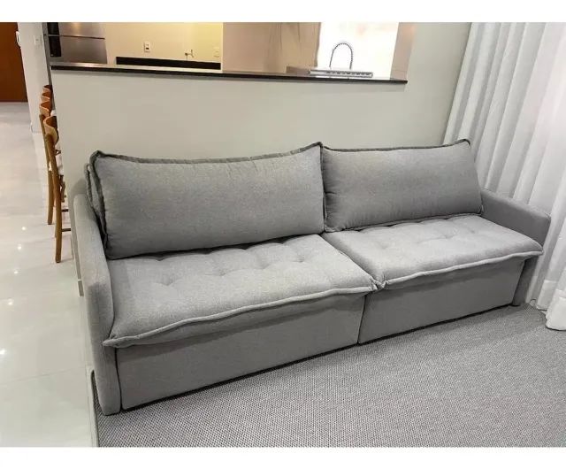 Sofa Cama Direto Da Fábrica sem Caixa Promoção _ Bordinhon Móveis - Foto 5