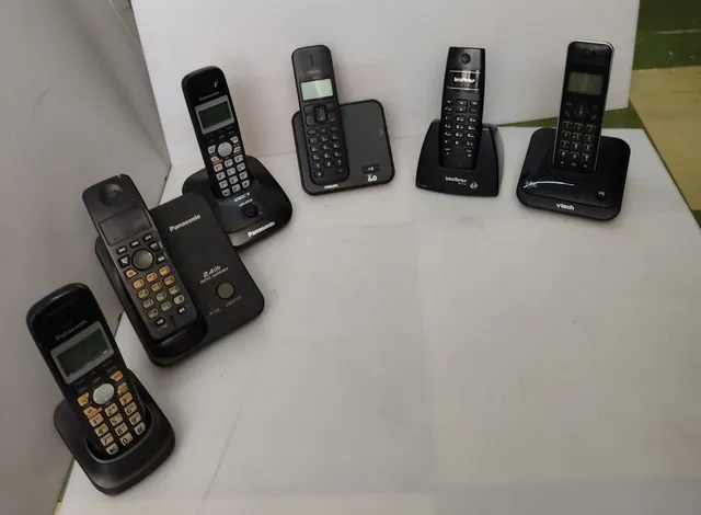 Kit com 5 telefones sem fio..LEIA A DESCRIÇAO