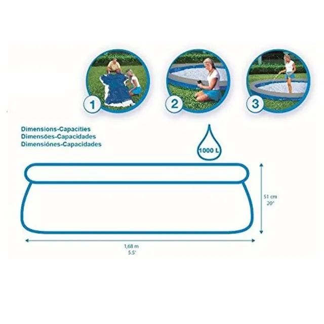 Piscina Inflavel Redondo de 1000 Litros - Foto 2