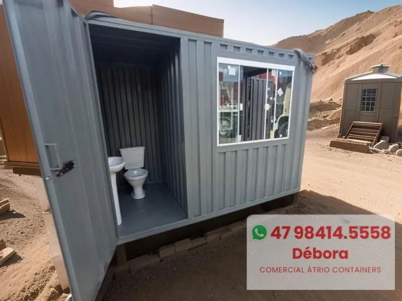 Container banheiro PCD dentro das normas NR18 - Foto 4