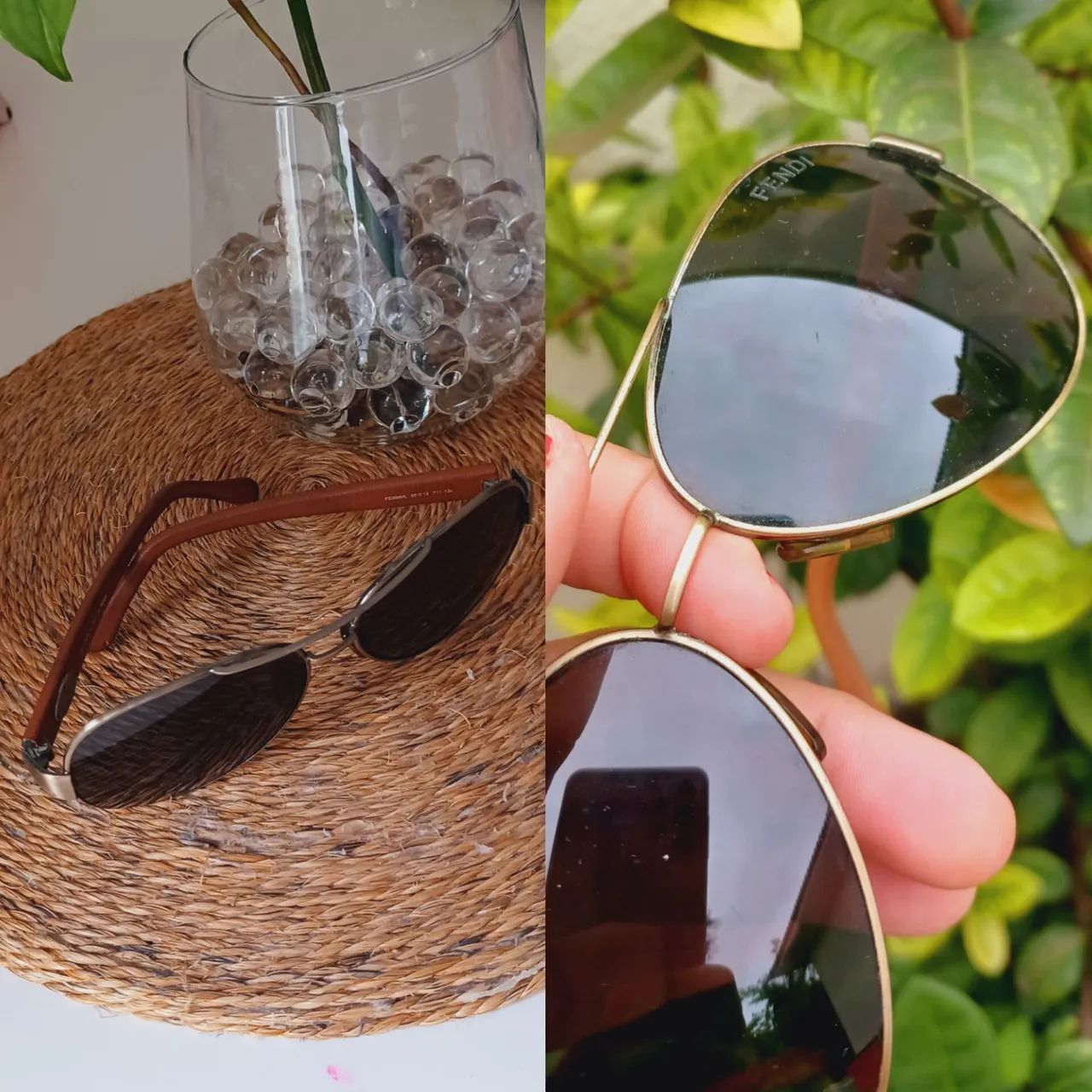 Óculos Fendi aviador feminino original 