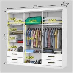  Guarda Roupa Modulado Carioca Hercules Casal 11 Portas 6 Gavetas e Espelho - Foto 4