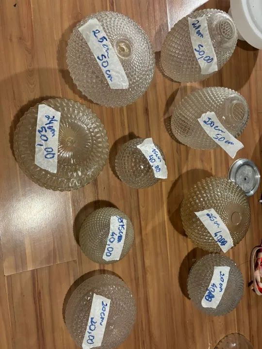 Globos e Cupulas e lustres, variados, antigos, opalina, bico de jaca - Foto 4