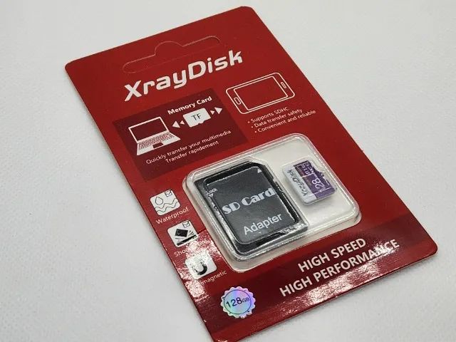 Cartão de Memória XrayDisk Micro SD 128Gb com adaptador para SD Card (Novo/Lacrado)