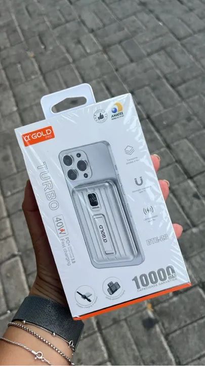 Carregador Portátil Turbo 40W 10000 mAh O'Gold