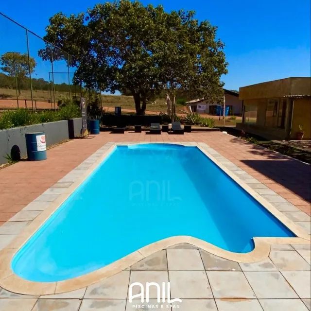 Piscina azul de fibra grande 10 metros com praia preço de fábrica  - Foto 4