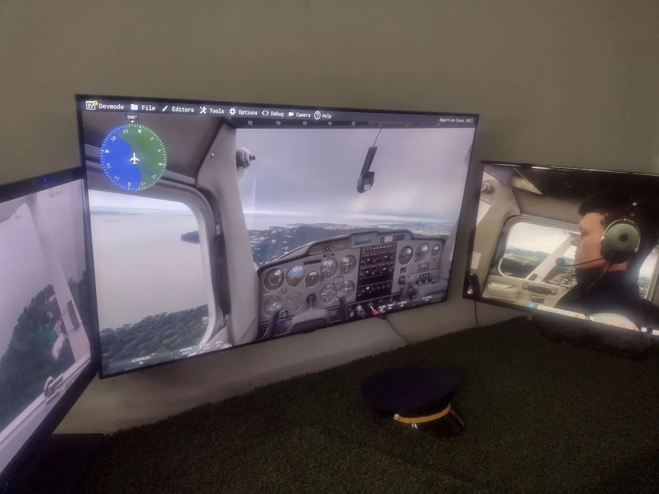 Simulação de voo em cokpit semi pro - Foto 2