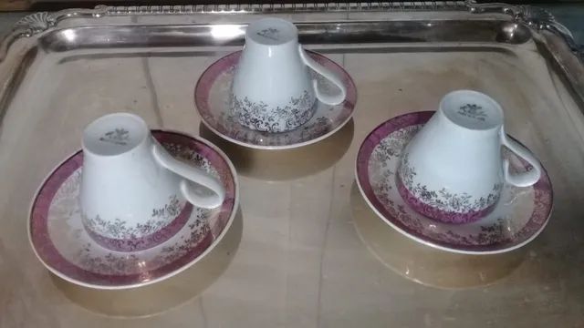 Xícaras De Café Antigas Porcelana Real - Foto 2