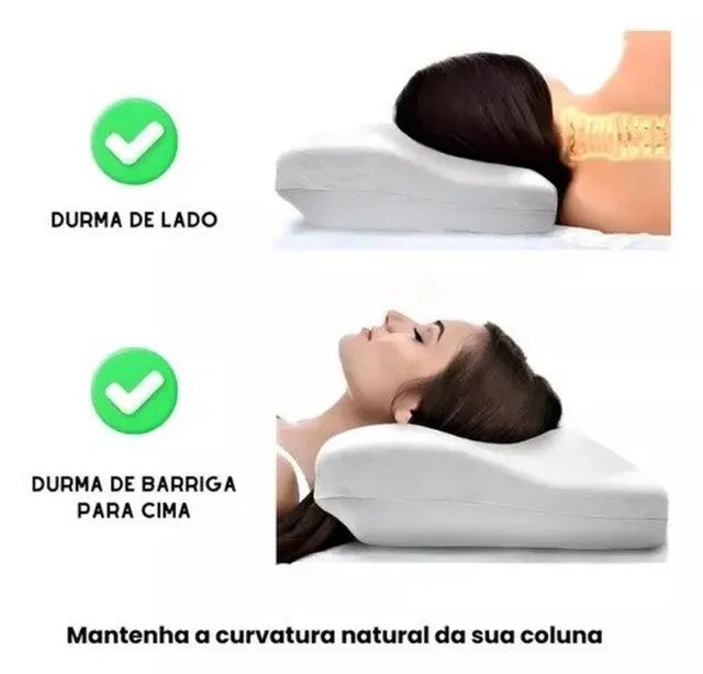 Travesseiro Cervical Ortopédico Ergonômico- Adeus Dores na Coluna e no Pescoço - Foto 3