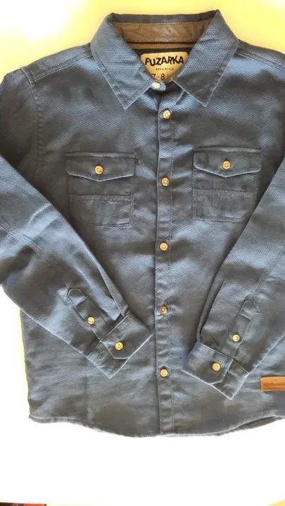 Camisa Infantil Masc. Manga Comprida Fuzarka tam. 7/8 Nova (sem uso) c/etiqueta - Foto 6