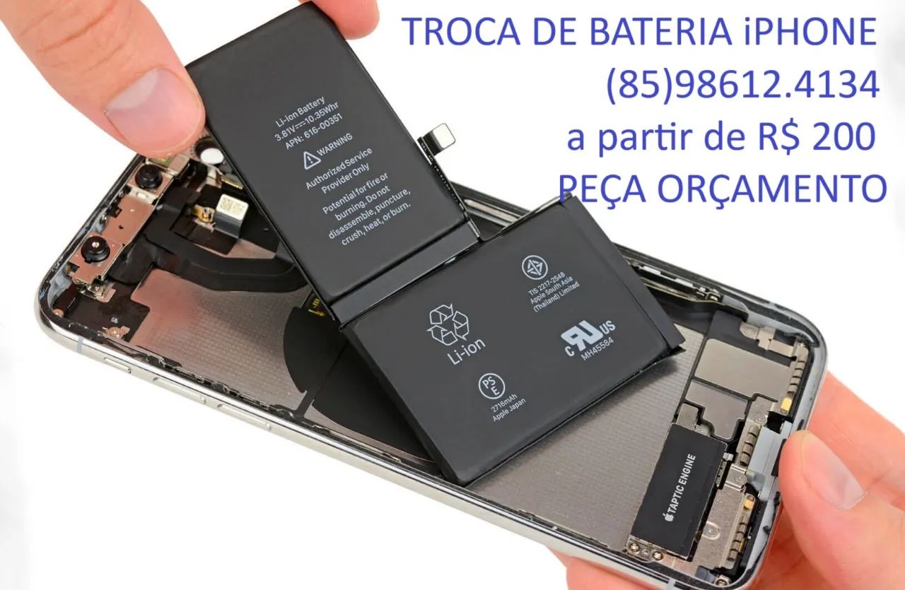 Bateria iPhone - Troca rápida e preço justo!