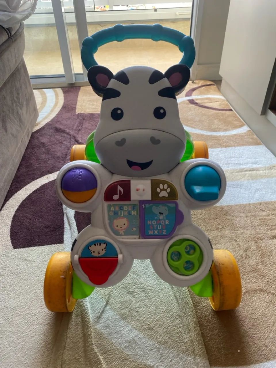 Andador de Zebra com Música e Letras - Fisher Price