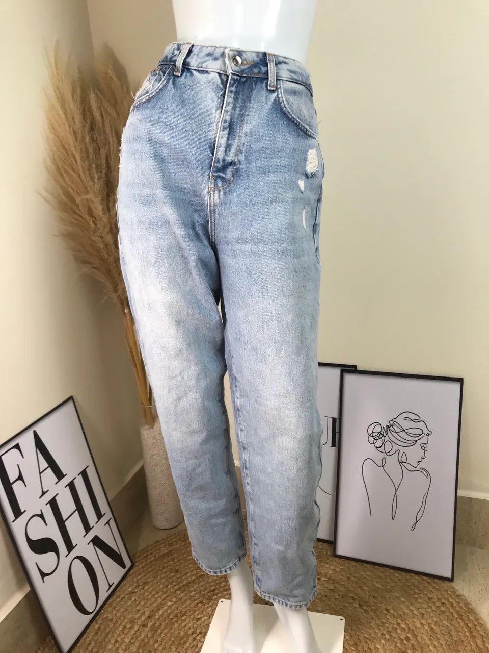 Light Blue Zara Mom Jean Zara Jeans Zara High Rise Mom Fit Jeans