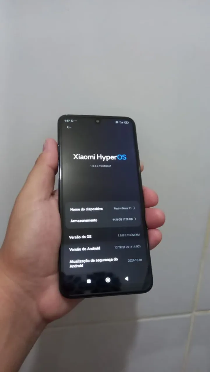 Xiaomi Redmi Note 11 com HyperOS 1.0.8.0