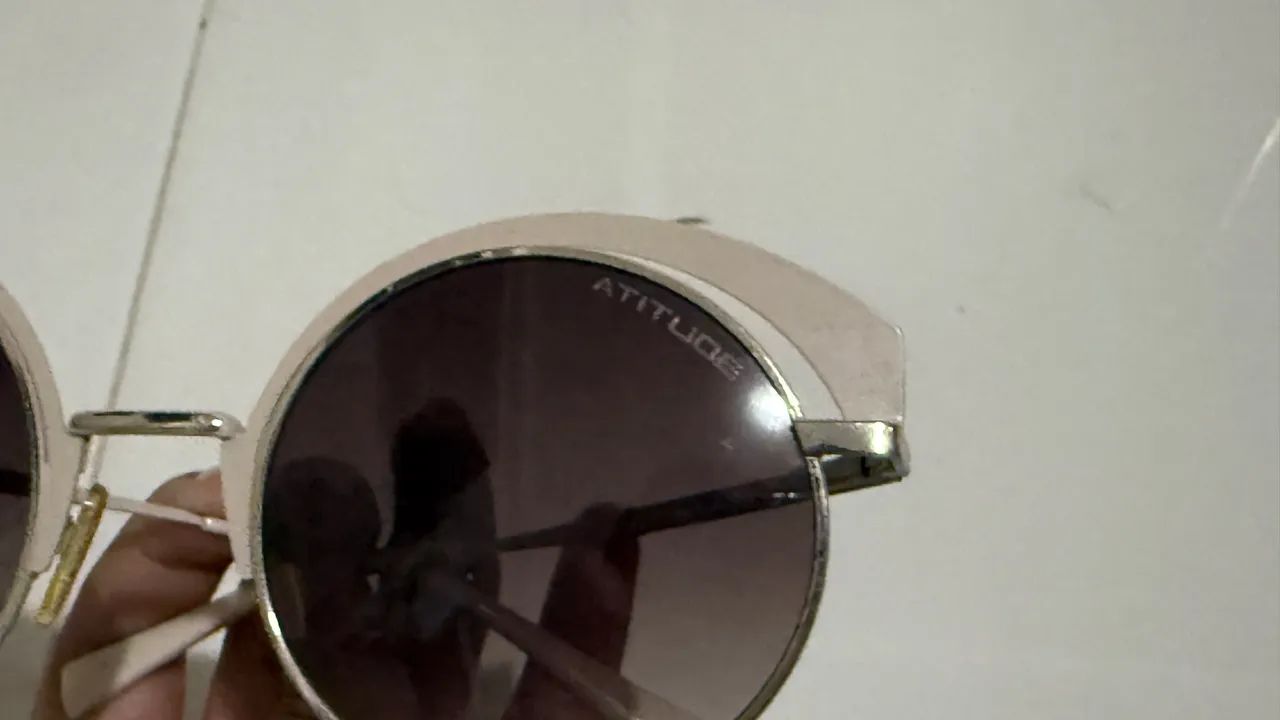 Óculos redondo rosé ?Attitude? - R$ 30 - Foto 4
