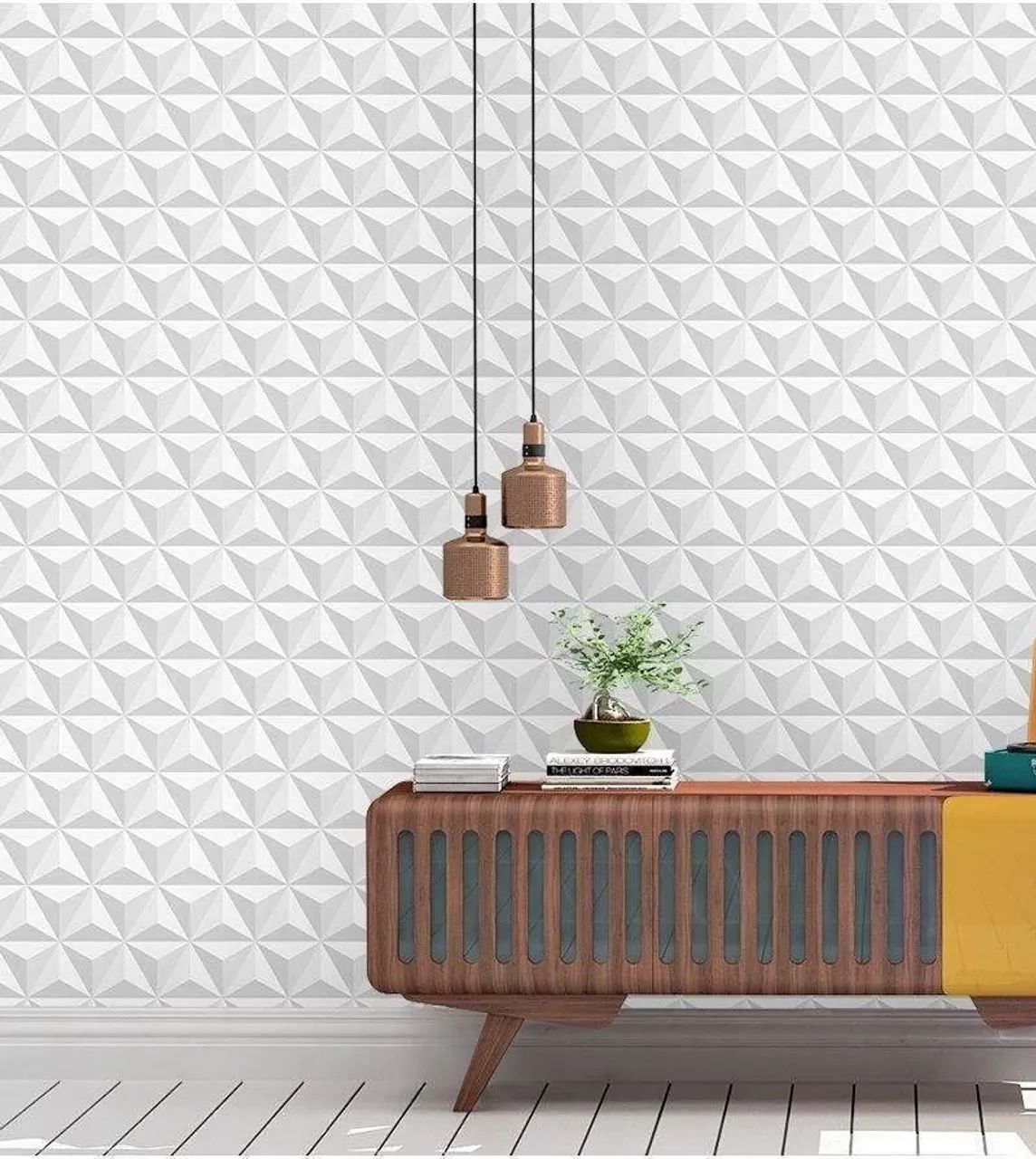 Gesso 3D para Parede - Transforme Seu Ambiente com Estilo! - Foto 3