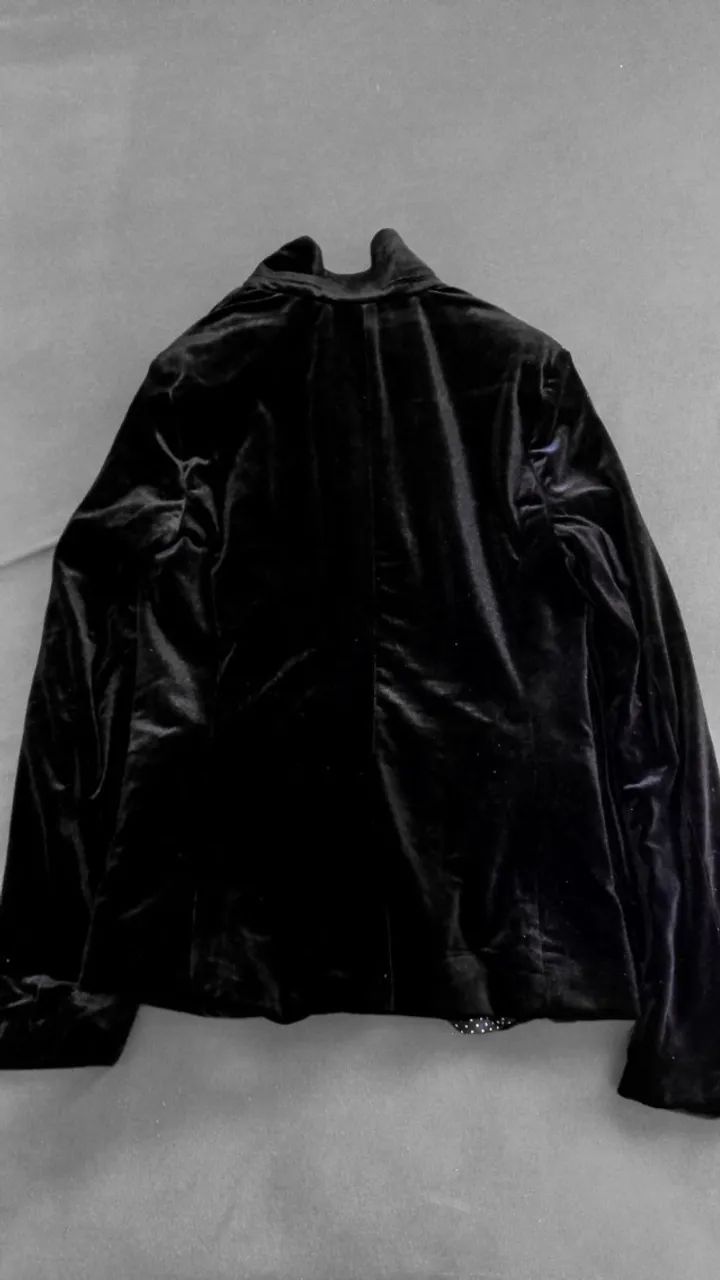 Blazer de veludo preto - Foto 2