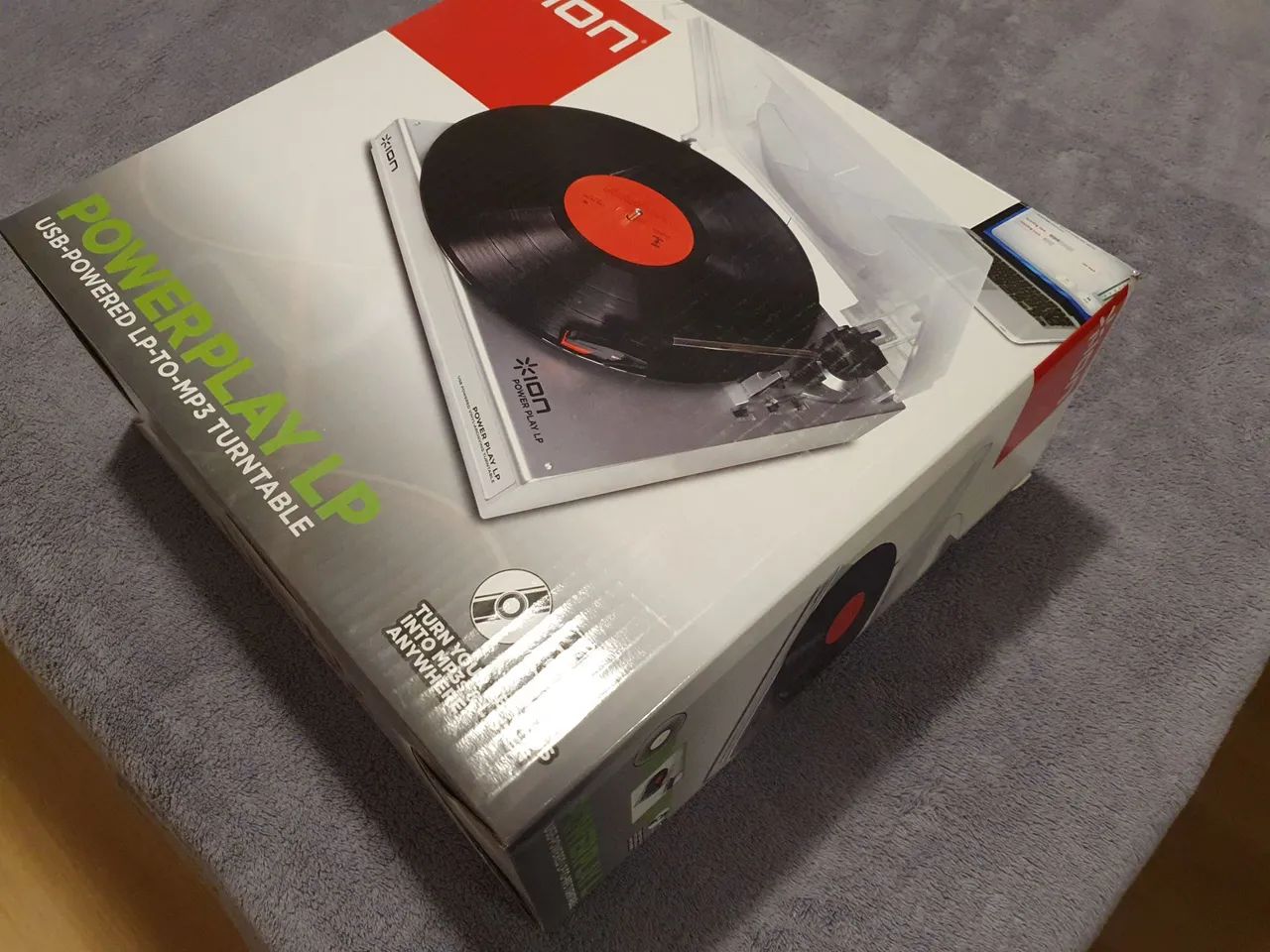 Gravador de disco vinil LP para mp3, usb, marca ion na caixa - Foto 2