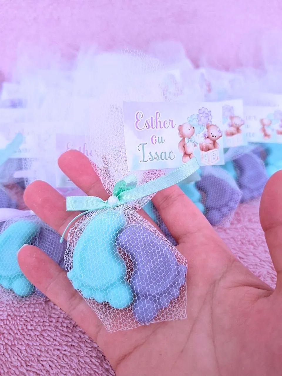 Sabonetinhos personalizados pra chá revelação  - Foto 2