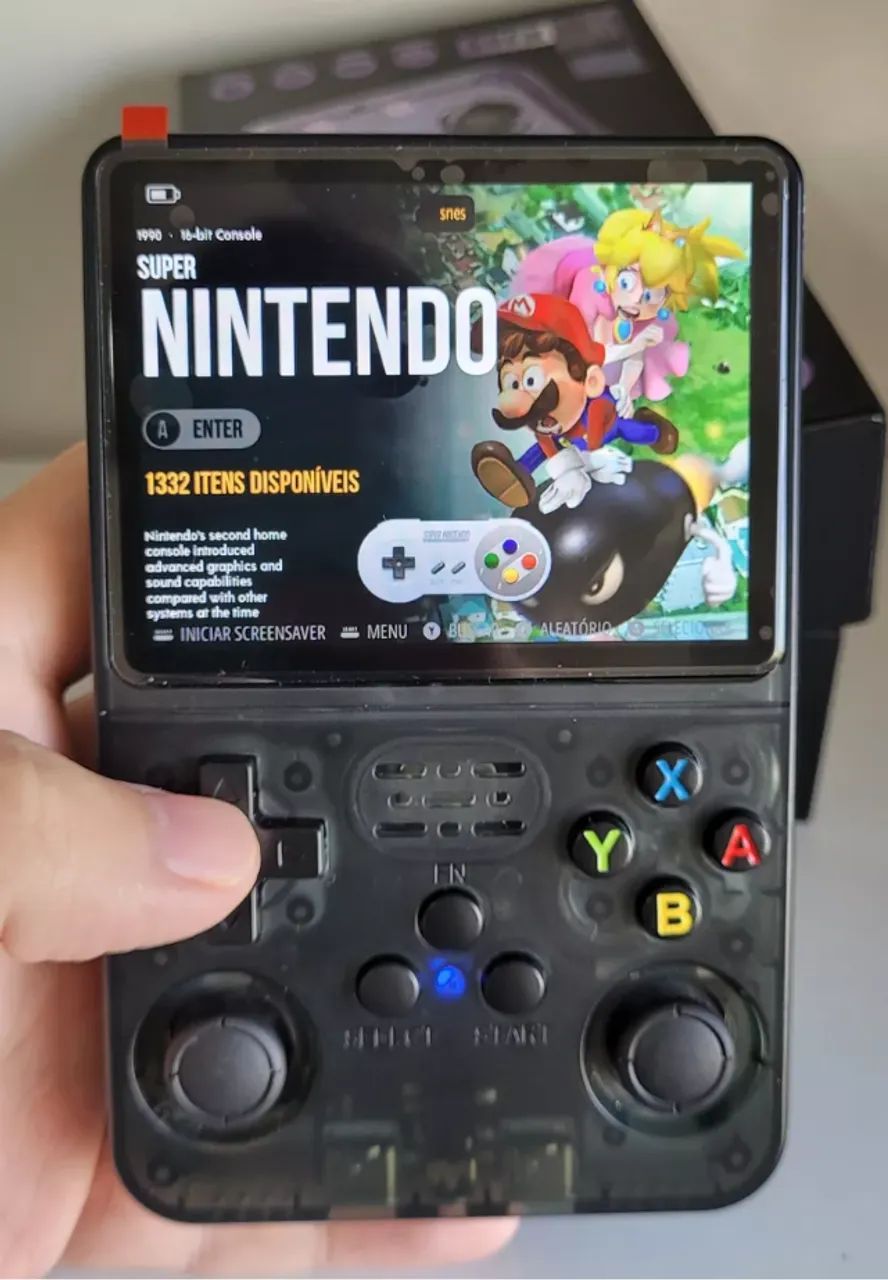 Console Portátil R36S Retro Video Game + Cartão de 64GB com 15 Mil Jogos - Foto 5