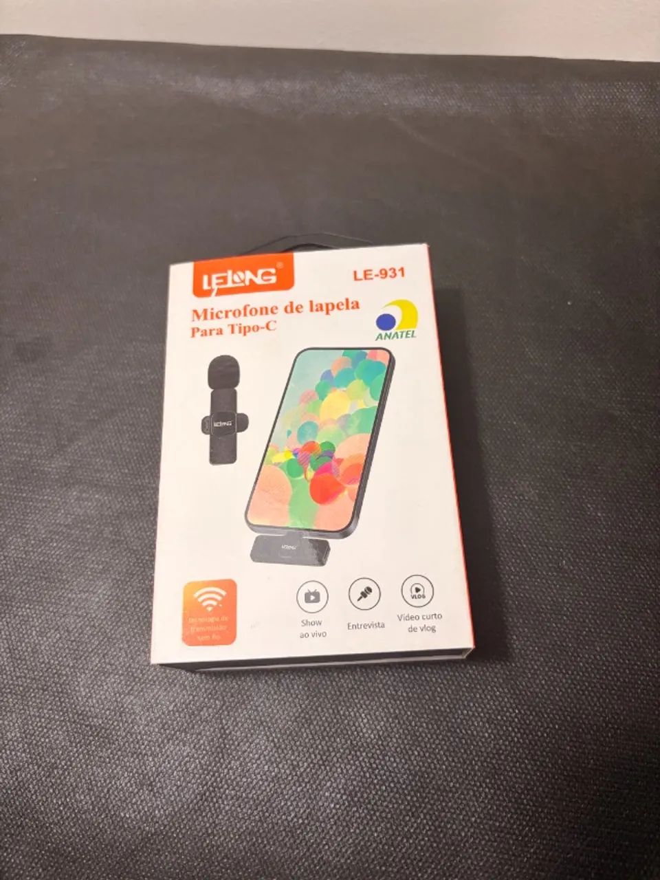 Microfone Lelong LE-931 Sem Fio Preto Tipo C - Foto 4