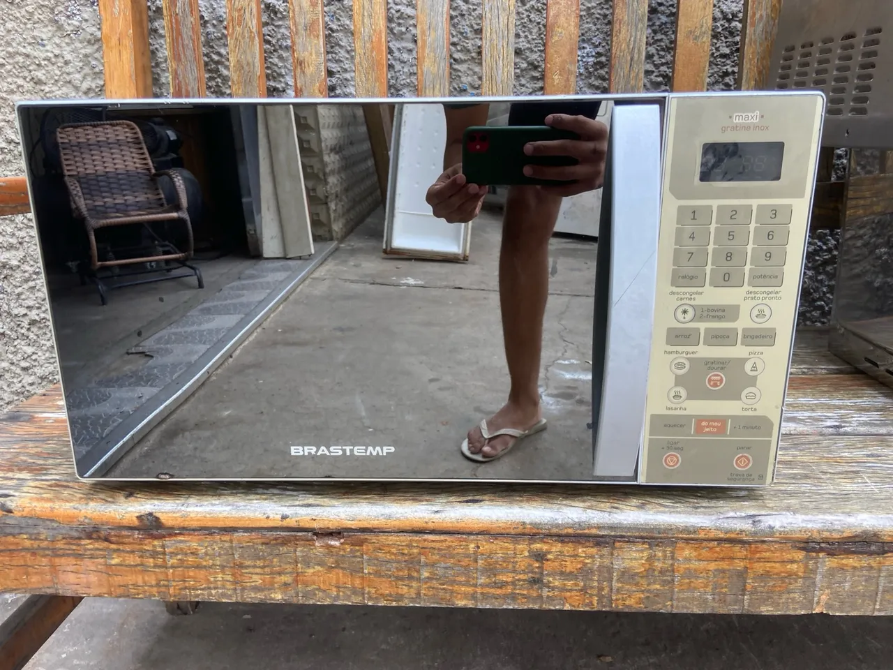 Micro-ondas Brastemp de inox de 31 litros,em perfeito estado