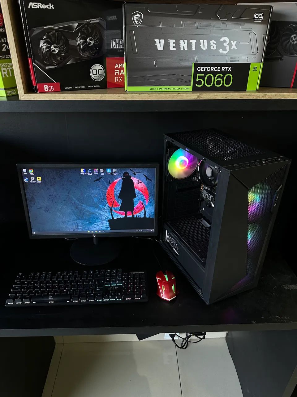 Pc Gamer Ryzen 5 5600gt 16 de ram Ssd 480 monitor 20 polegadas  - Foto 3