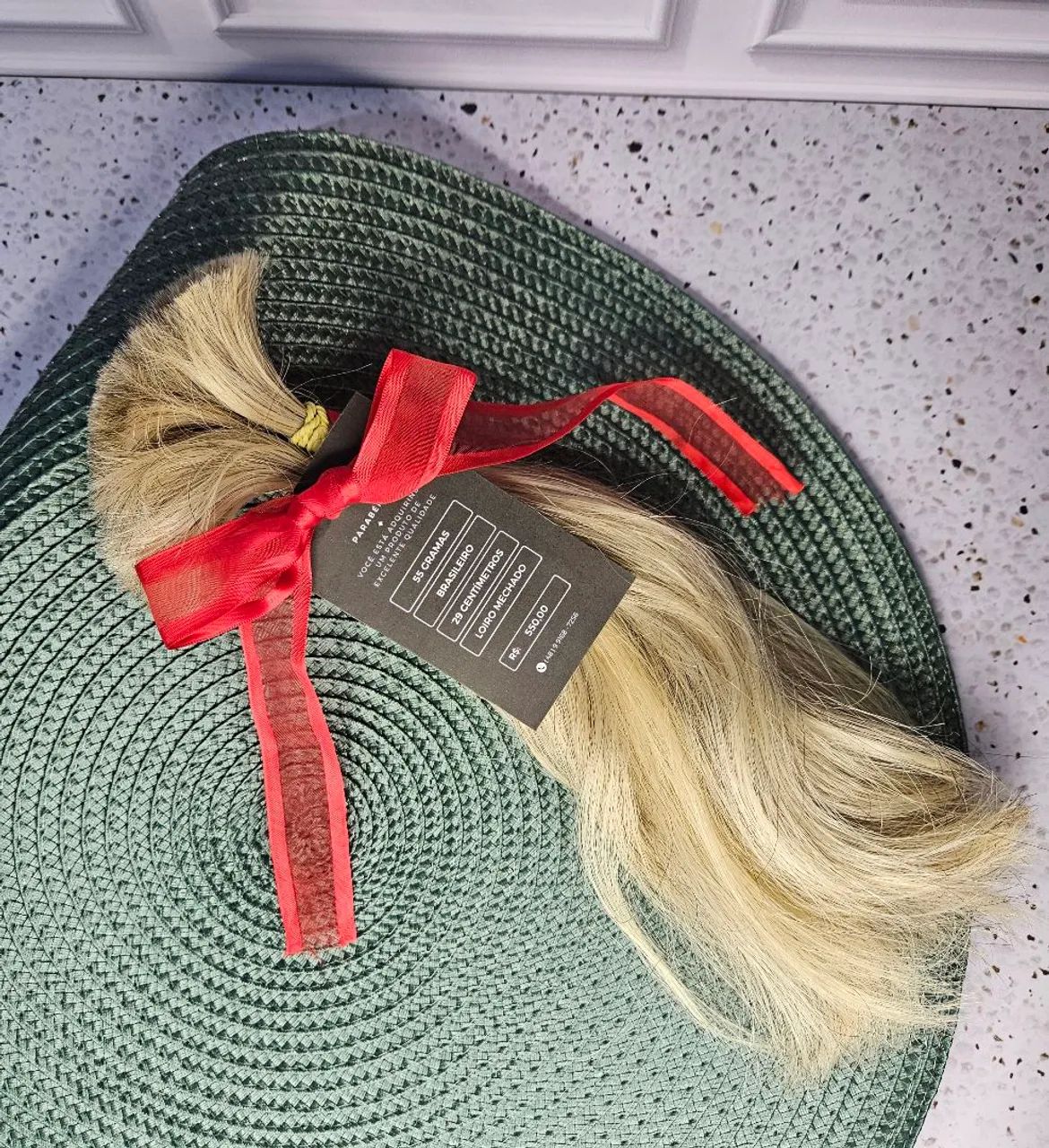 Cabelo 100% humano 55 Gramas