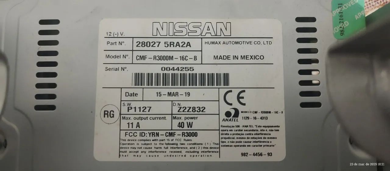 Rádio Bluetooth Nissan Kicks 2019 - Foto 3