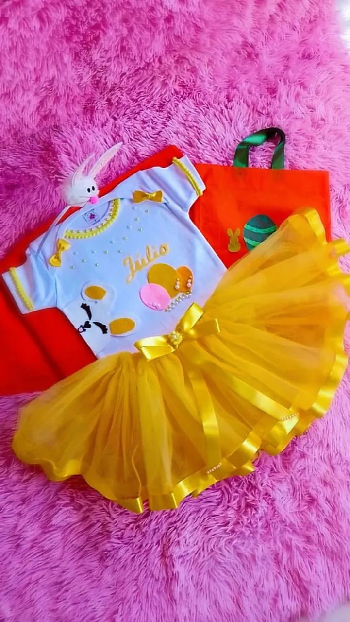 Conjunto Body e Tutu para Bebê - Festa de aniversário