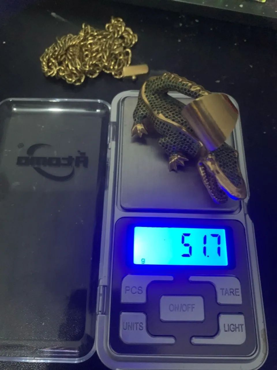 Pingente e corrente de OURO 18k 