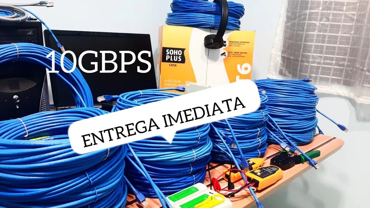 Cabo de rede Internet CAT6 e CAT.5e 100% cobre 3m,5m,10m,15m,20m,25m,30m,40m,50m ORIGINAL  - Foto 4