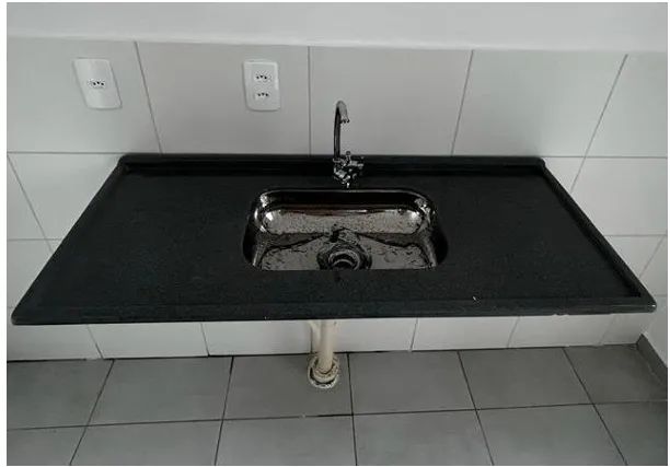 PIA DE COZINHA EM GRANITO + CUBA INOX + TORNEIRA COM SAÍDA PARA FILTRO - Foto 3