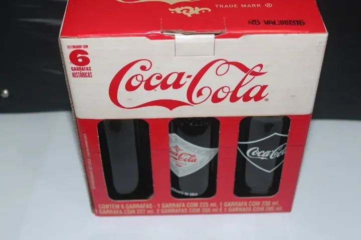 Kit Coca Cola Retro Historico Com 6 Garrafas Cheias- Lacrado