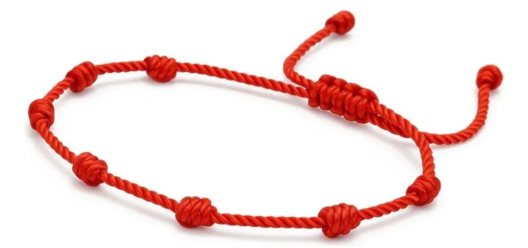 Pulseira 7 nós vermelha Kabbalah  - Foto 2