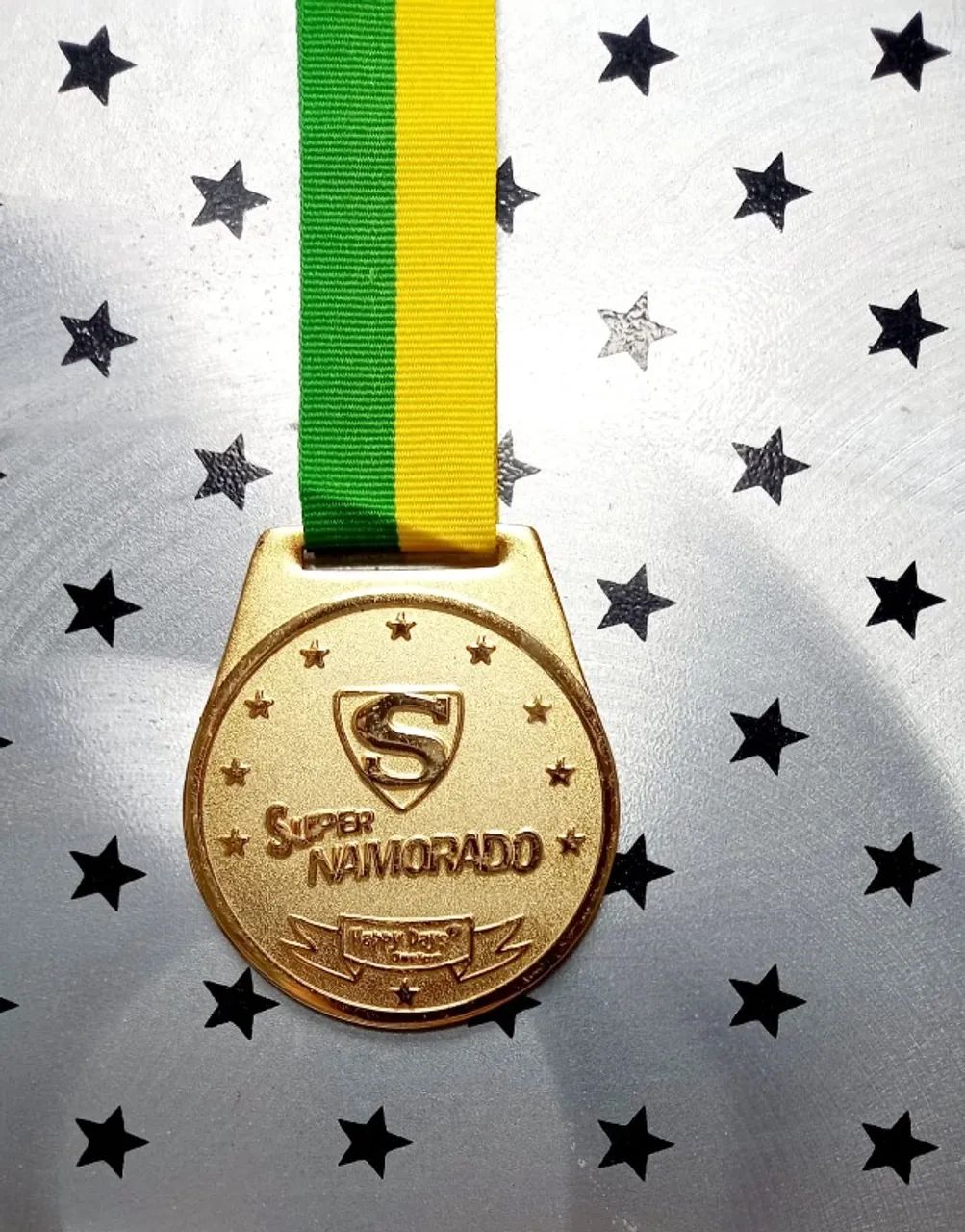 Medalha Dourada Super Namorado 3.5cm - Foto 3