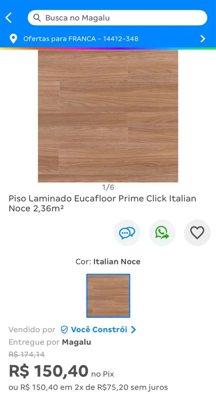 Piso Laminado Prime Italian Noce - Foto 3