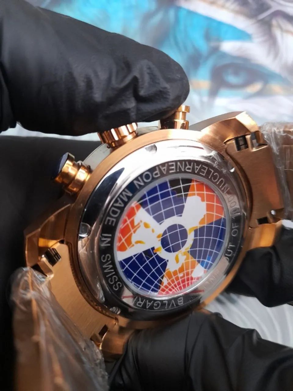 Relógio BVLGARI SKELETON DOURADO TODO FUNCIONA PREMIUM  - Foto 3