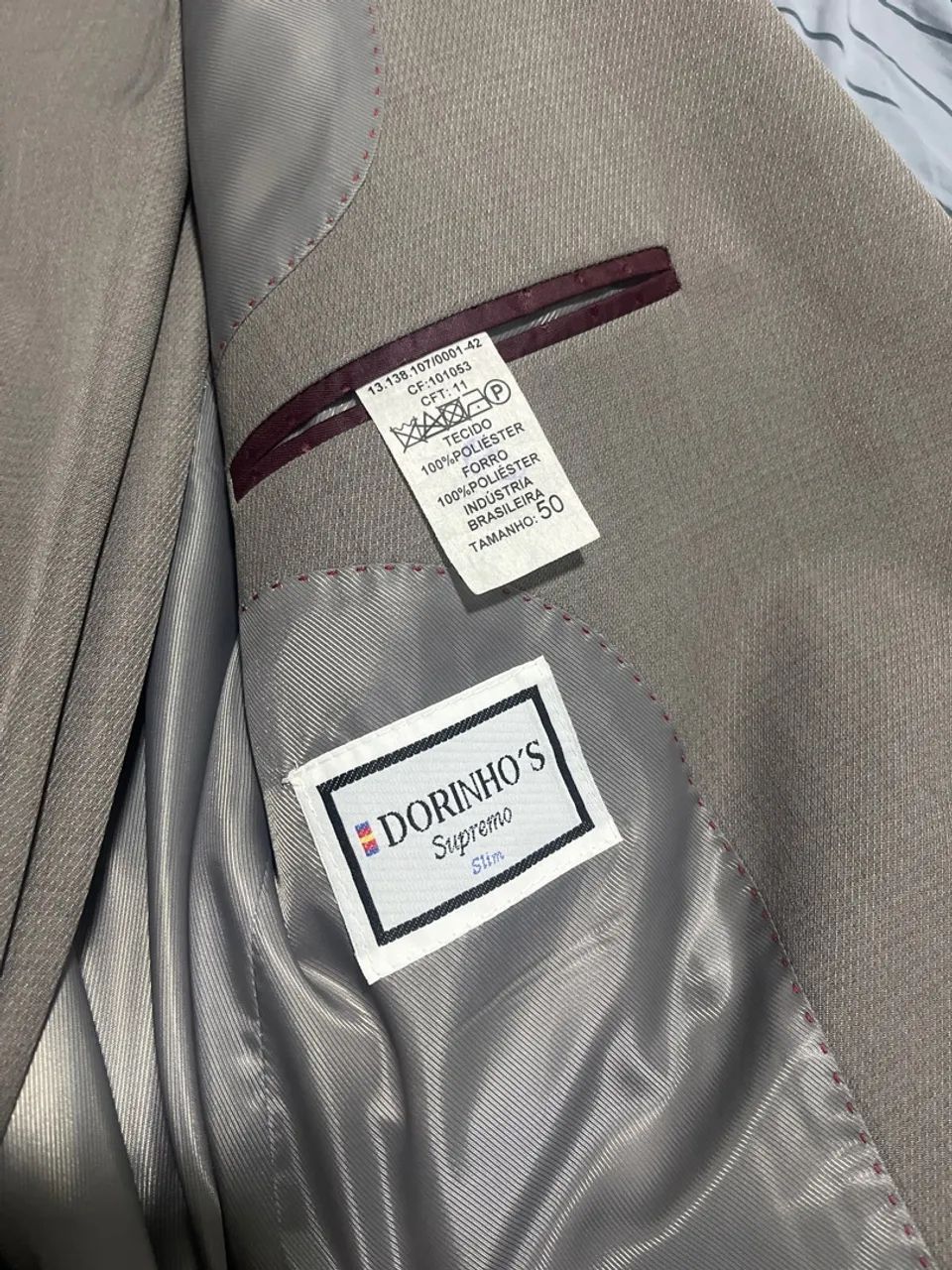 Terno Masculino Cinza - Foto 2