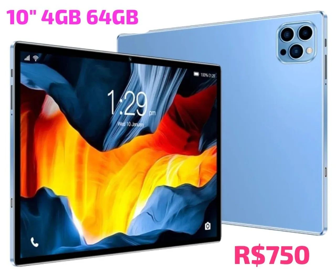 Tablet 10 Pola 4GB 64GB Estudo Lazer e trabalho