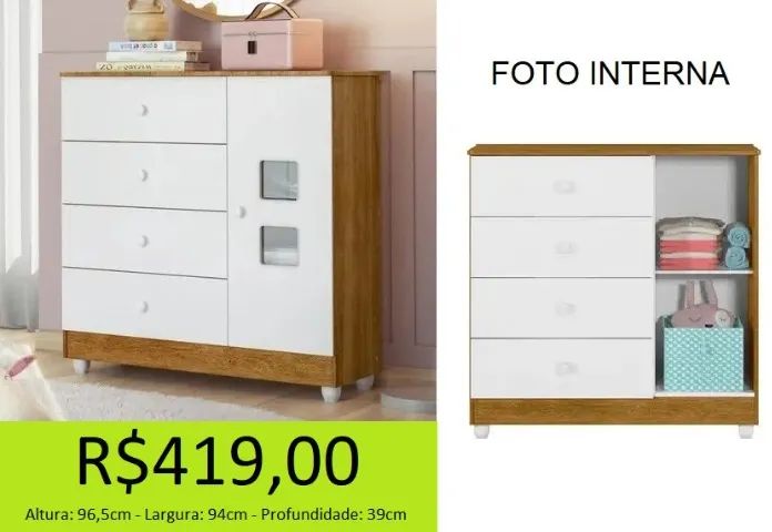 Comoda com Detalhes modernos