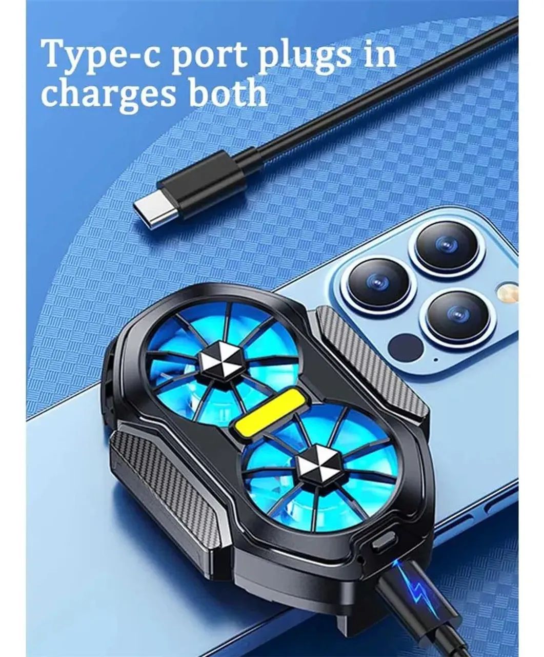 Cooler para Celular com Ventoinhas Duplas e LED - Foto 5