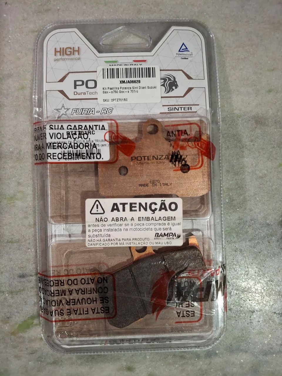 Pastilha de freios FURIA RC Suzuki Potenza Sint Diant GSX S 750 / GSX S 701c - Foto 2