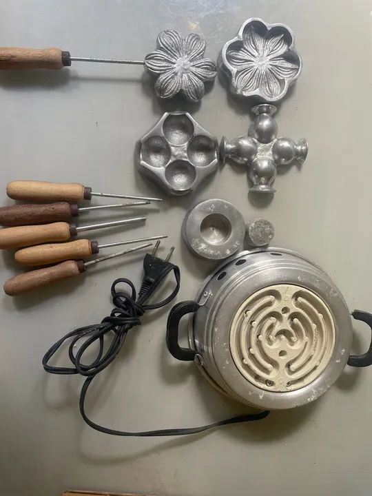 Fogareiro elétrico e moldes