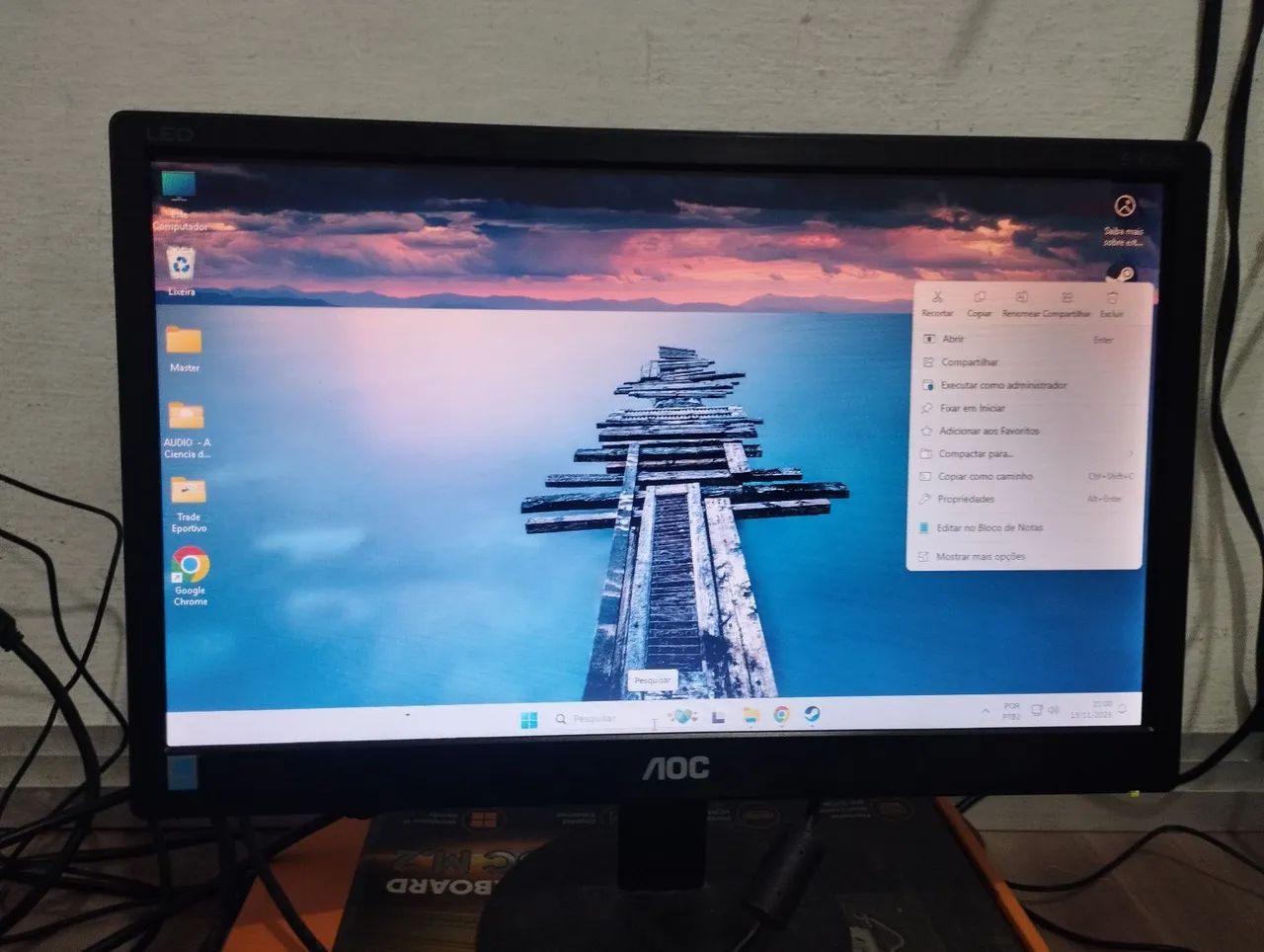 Monitor AOC LED Slim 15.6 40 pinos (entrada USB)64396506965250120