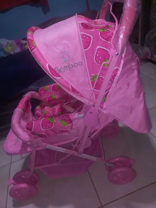 Carinho de bebê da moranguinho , marca bamboo - Foto 5