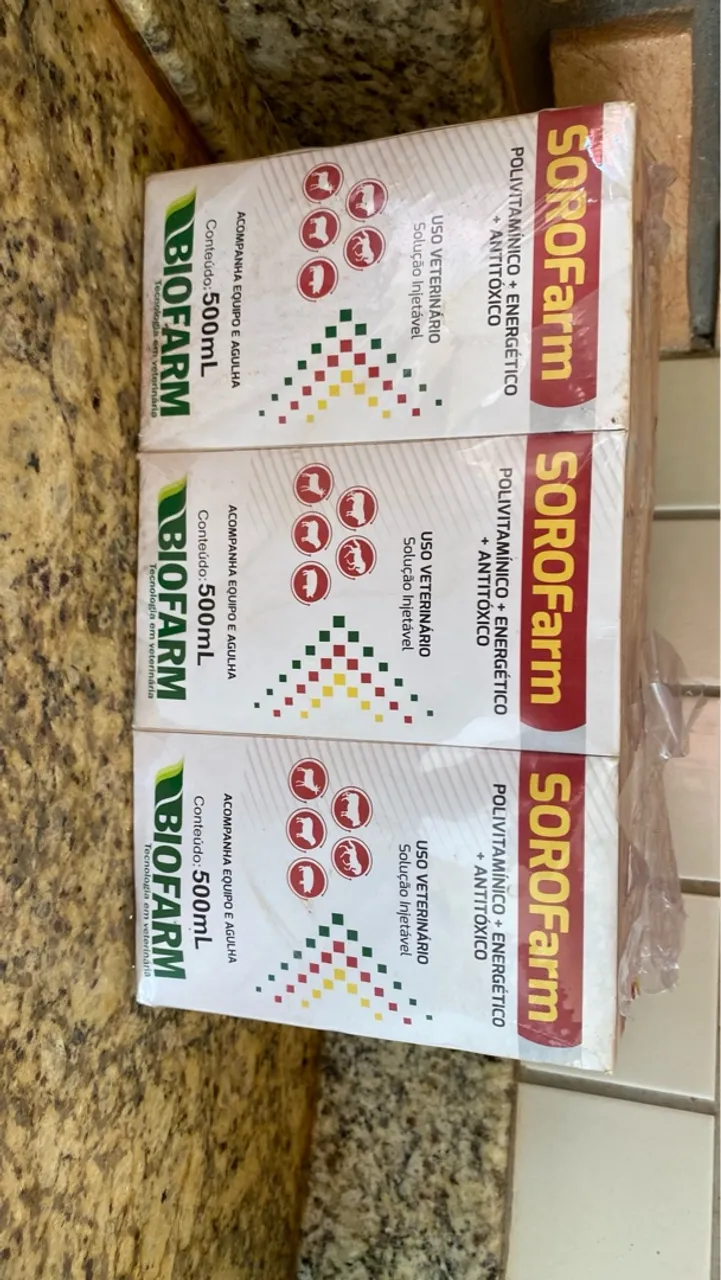 6 caixas de SOROFarm Polivitamínico + Energético + Antitóxico 500ml - Biofarm