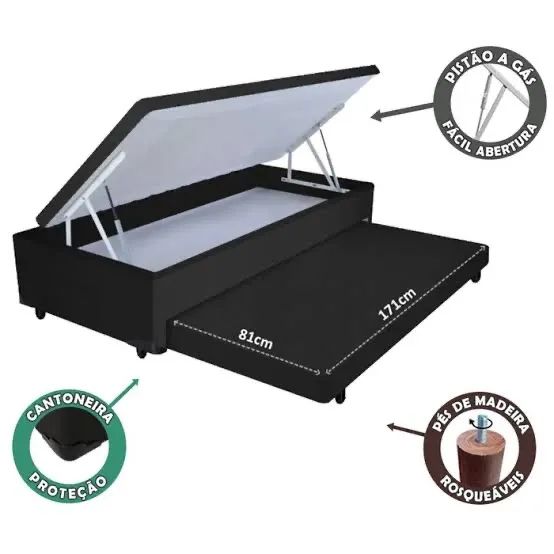 Cama baú solteiro com auxiliar / ENTREGA HOJE !!! 