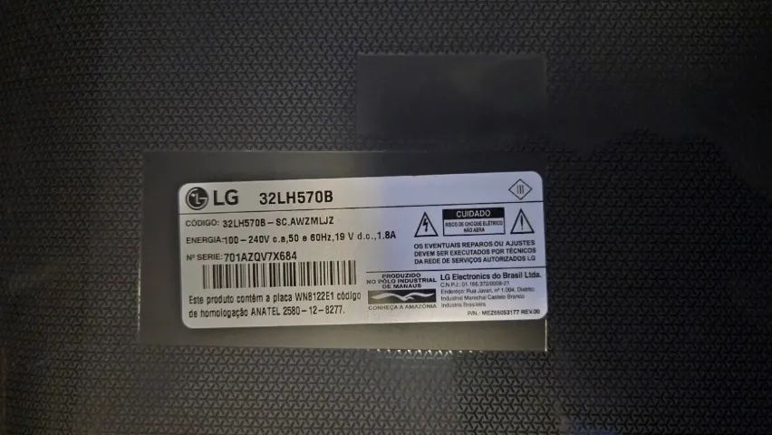 TV LG 32" smart (tela trincada) 32LH570B - Foto 3