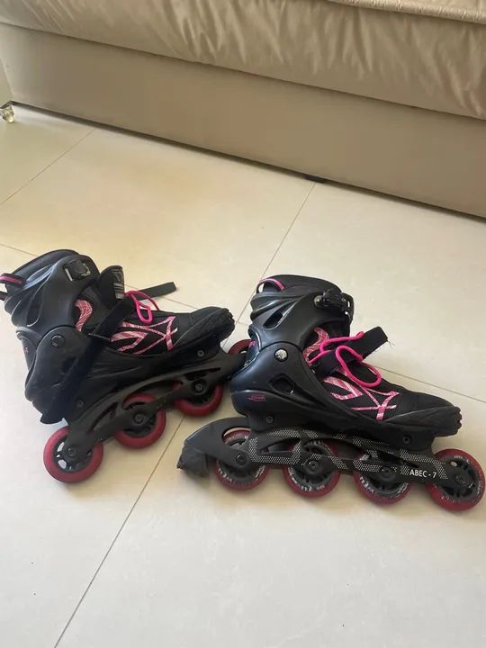 Patins Inline Rosa (usado)